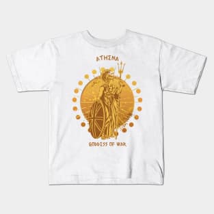 Athena goddess of wisdom and warfare Kids T-Shirt